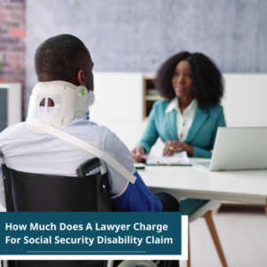 injured man discussing with an SSDI lawyer regarding lawyer's fees