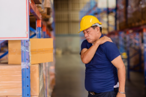 an employee suffering from a back injury at work