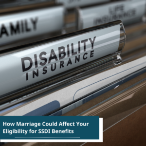 social security disability insurance file in a filing cabinet