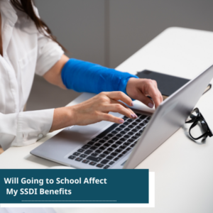 A students checking online if her SSDI benefits will be affected if she goes back to school